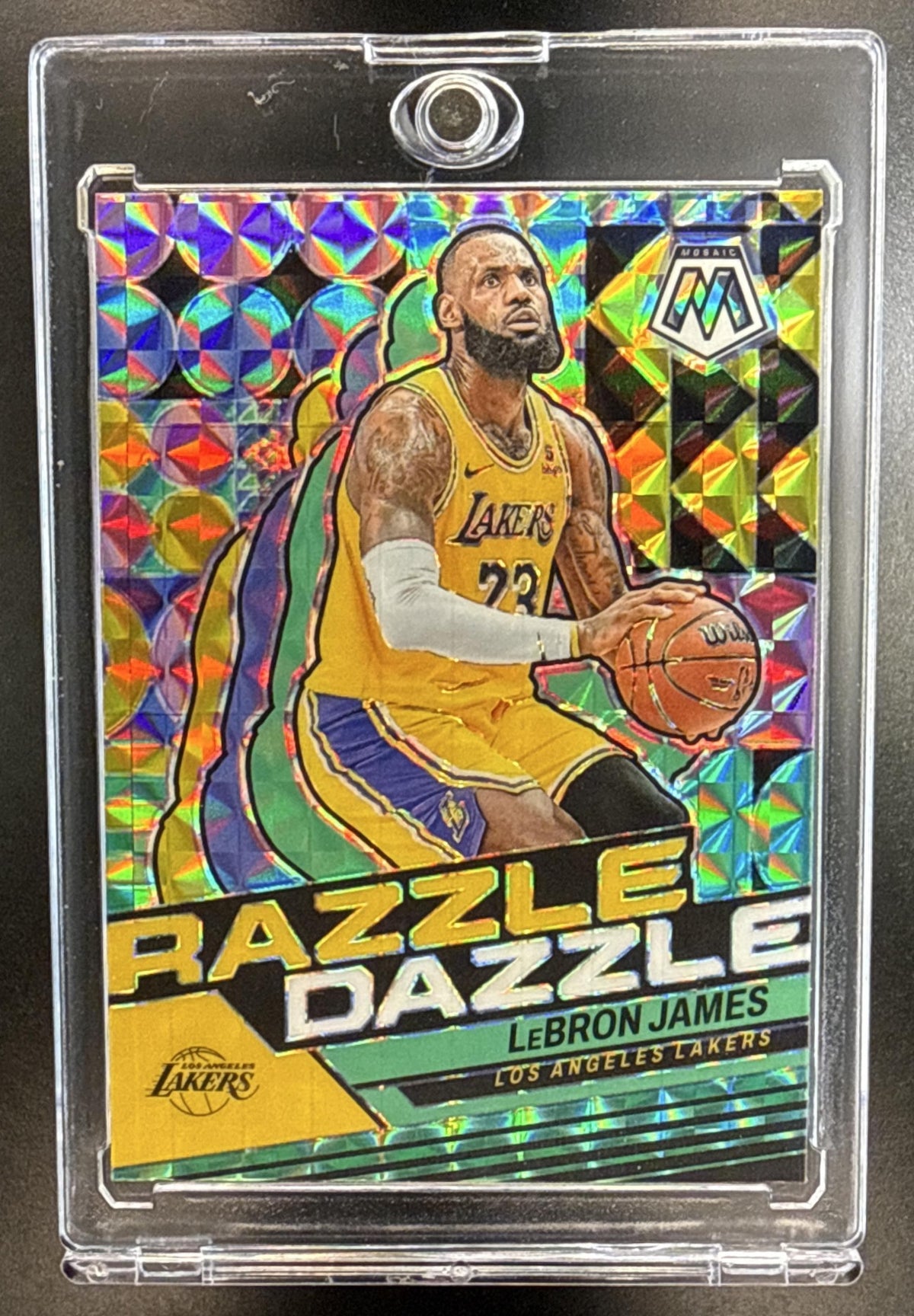 LeBron James Panini Mosaic 2023-24 Razzle Dazzle Los Angeles Lakers