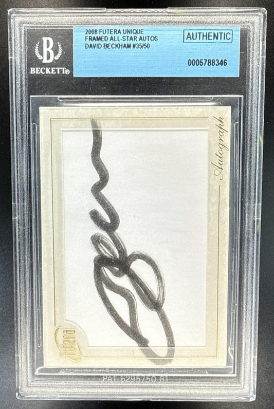 David Beckham Futera 2008 Framed All-Star Autograph BGS Authentic