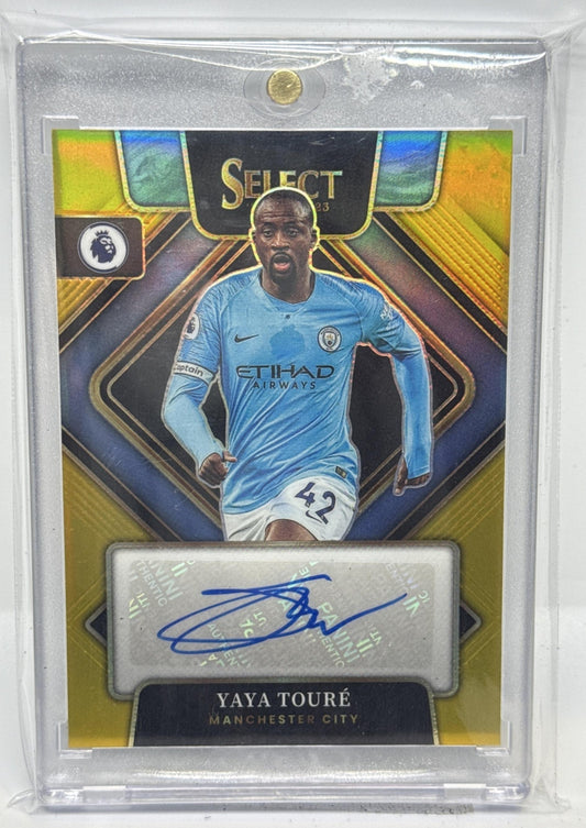 Yaya Toure Panini Select PL 2022-23 Signatures Gold /10 Auto Manchester City