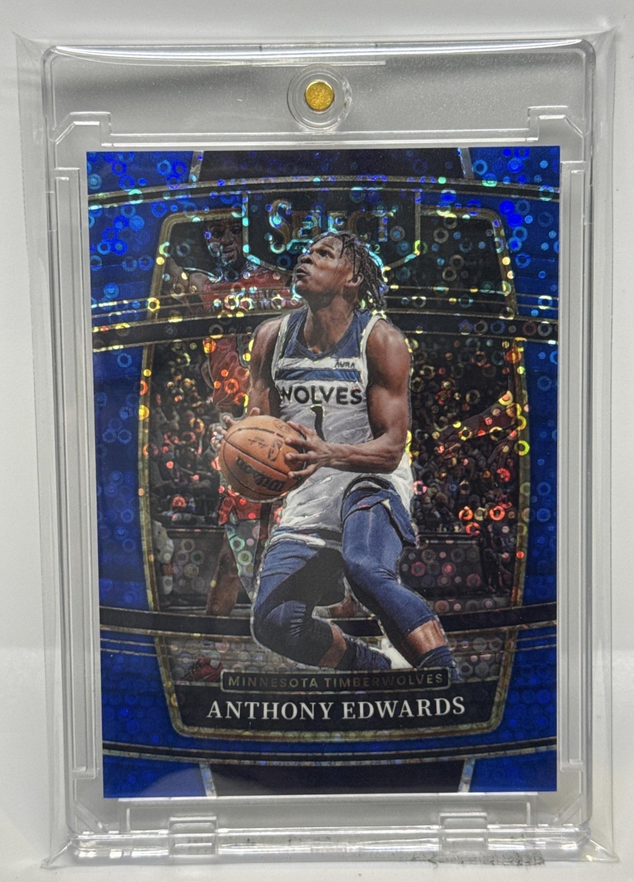 Anthony Edwards Panini Select 2021-22 Blue Disco /25 Minnesota Timberwolves