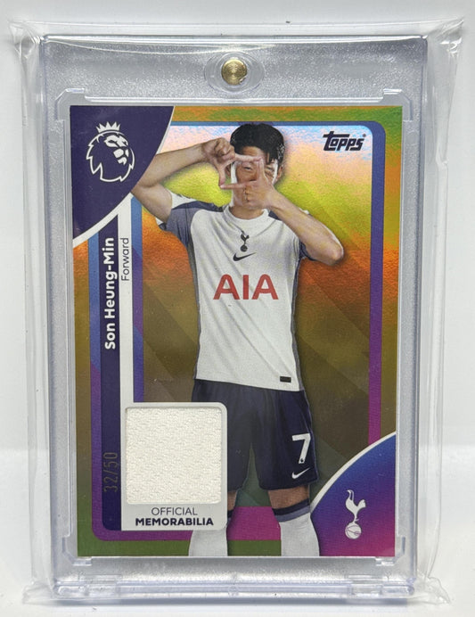 Son Heung-Min Topps PL 2025-26 Gold Rainbow Foil /50 Tottenham Hotspur