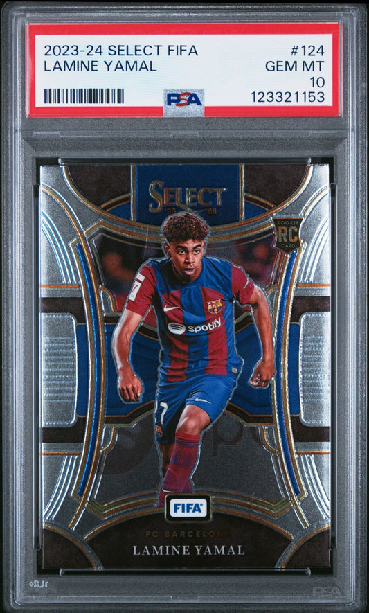 Lamine Yamal Panini Select FIFA 2023-24 RC PSA 10 FC Barcelona