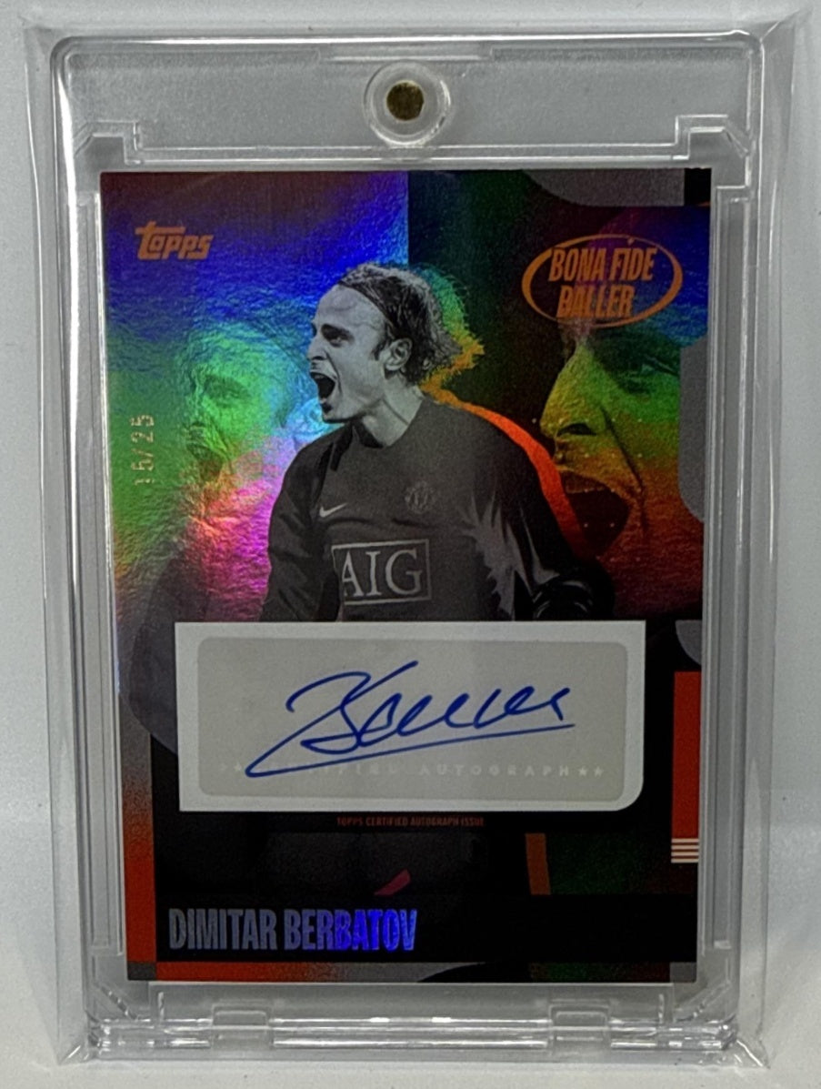 Dimitar Berbatov Topps Team Set Manchester United 2024 Bona Fide Baller Auto /25