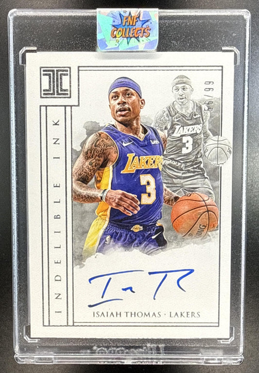 Isaiah Thomas Panini Impeccable 2017-18/99 Auto Los Angeles Lakers