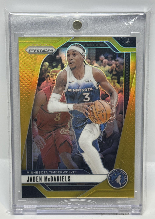 Jaden McDaniels Panini Prizm 2024-25 Gold /10 Minnesota Timberwolves
