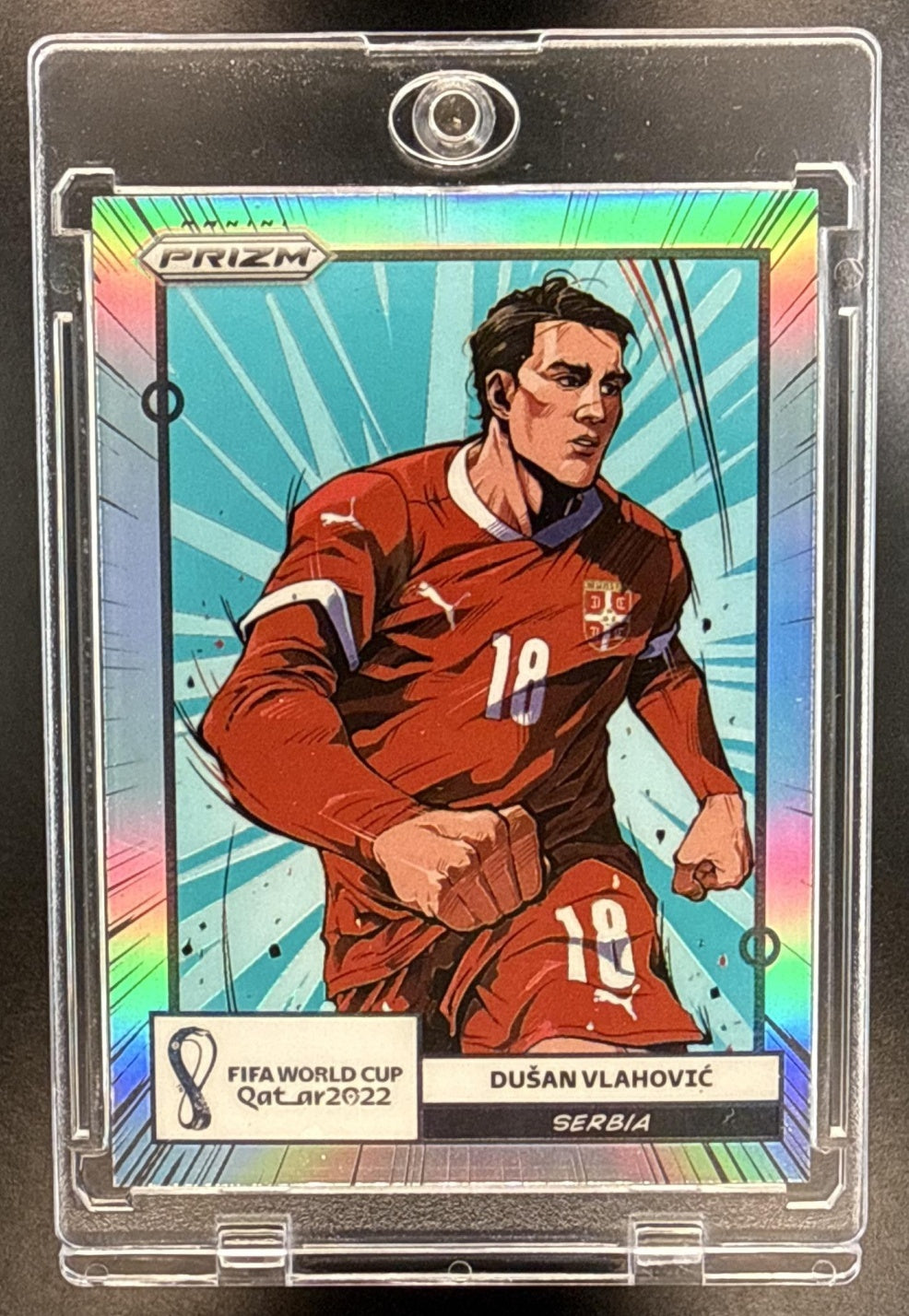 Dusan Vlahovic Panini Prizm World Cup 2022-23 Manga SSP Serbia