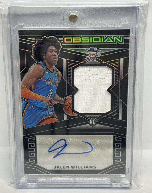 Jalen Williams Panini Obsidian 2022-23/99 MEM Auto RC Oklahoma City Thunder