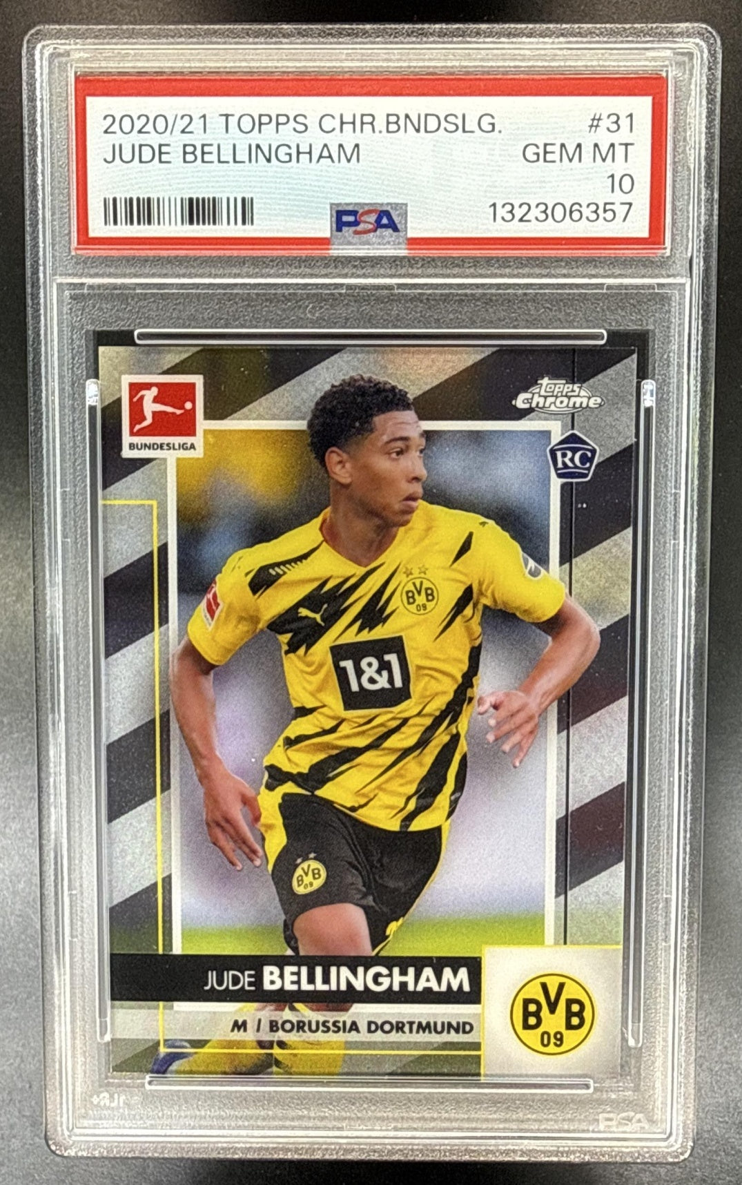 Jude Bellingham Topps Chrome Bundesliga 2020 RC PSA 10 Borussia Dortmund