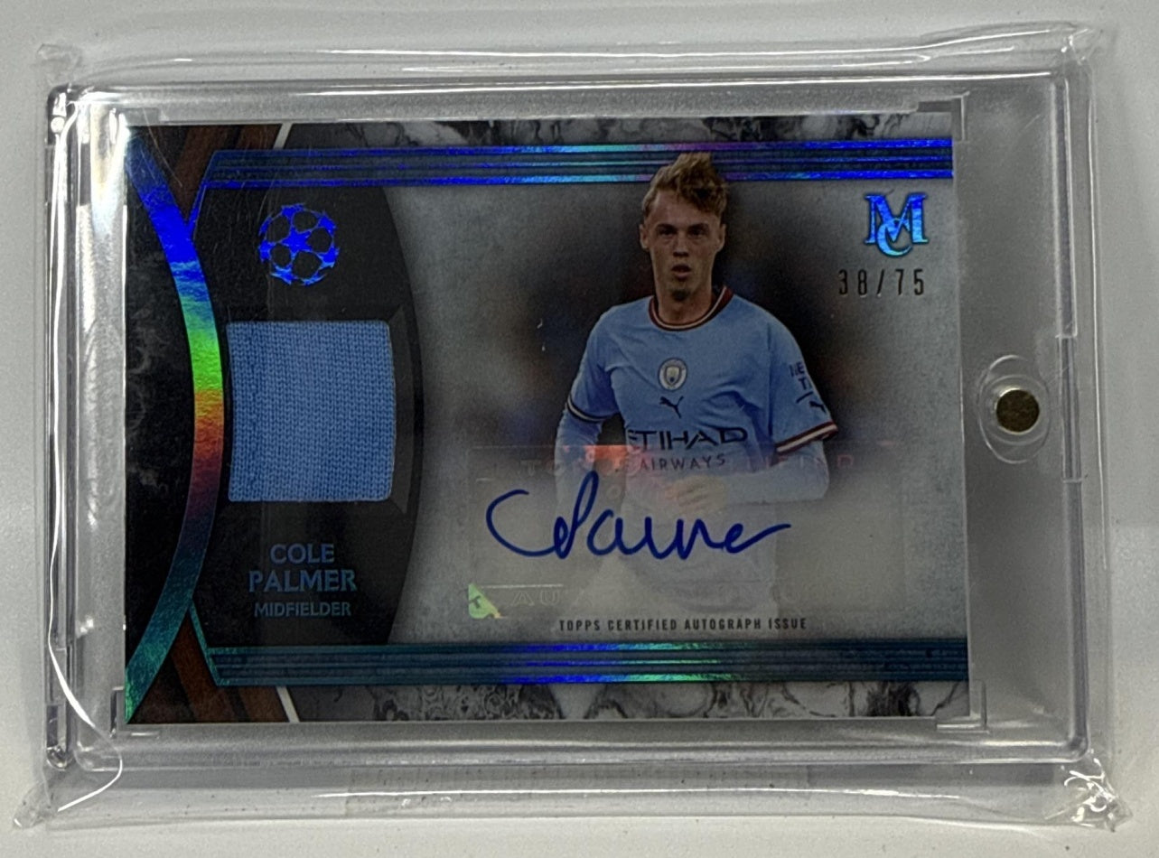 Cole Palmer Topps Museum Collection UCL 2022-23 Sapphire /75 Manchester City