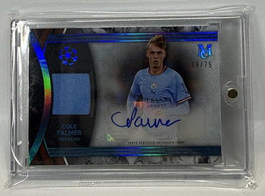 Cole Palmer Topps Museum Collection UCL 2022-23 Sapphire /75 Manchester City