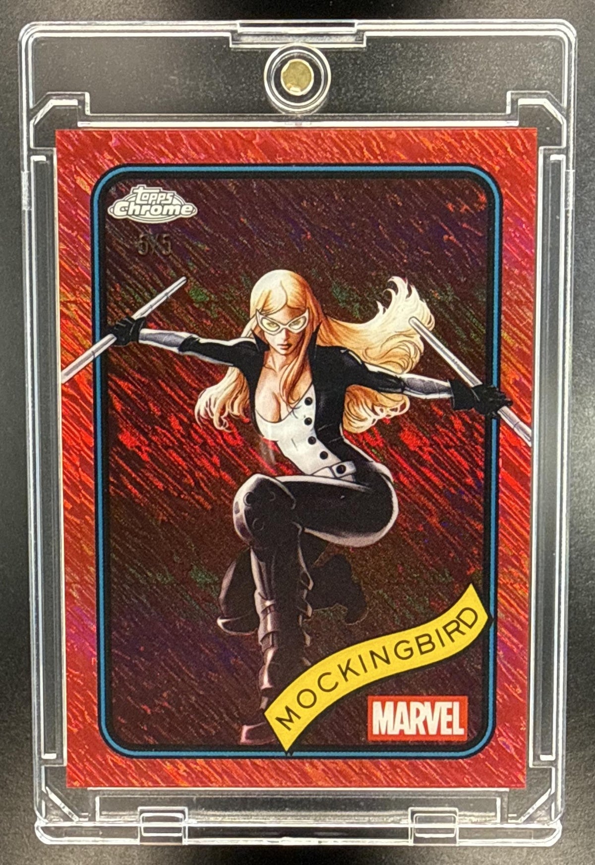 2025 Topps Chrome Marvel Mockingbird Red Shimmer Refractor /5