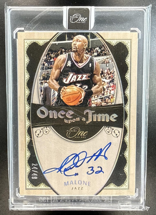 Karl Malone Panini One & One Basketball 2023-24 /49 Auto Utah Jazz