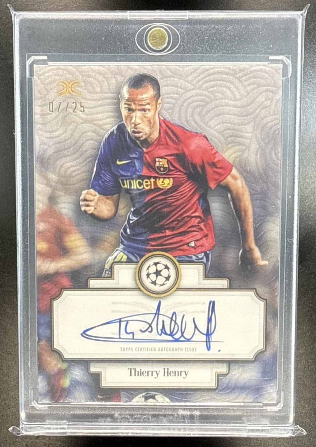 Thierry Henry Topps Definitive Collection UCC 2024-25 /25 Auto FC Barcelona