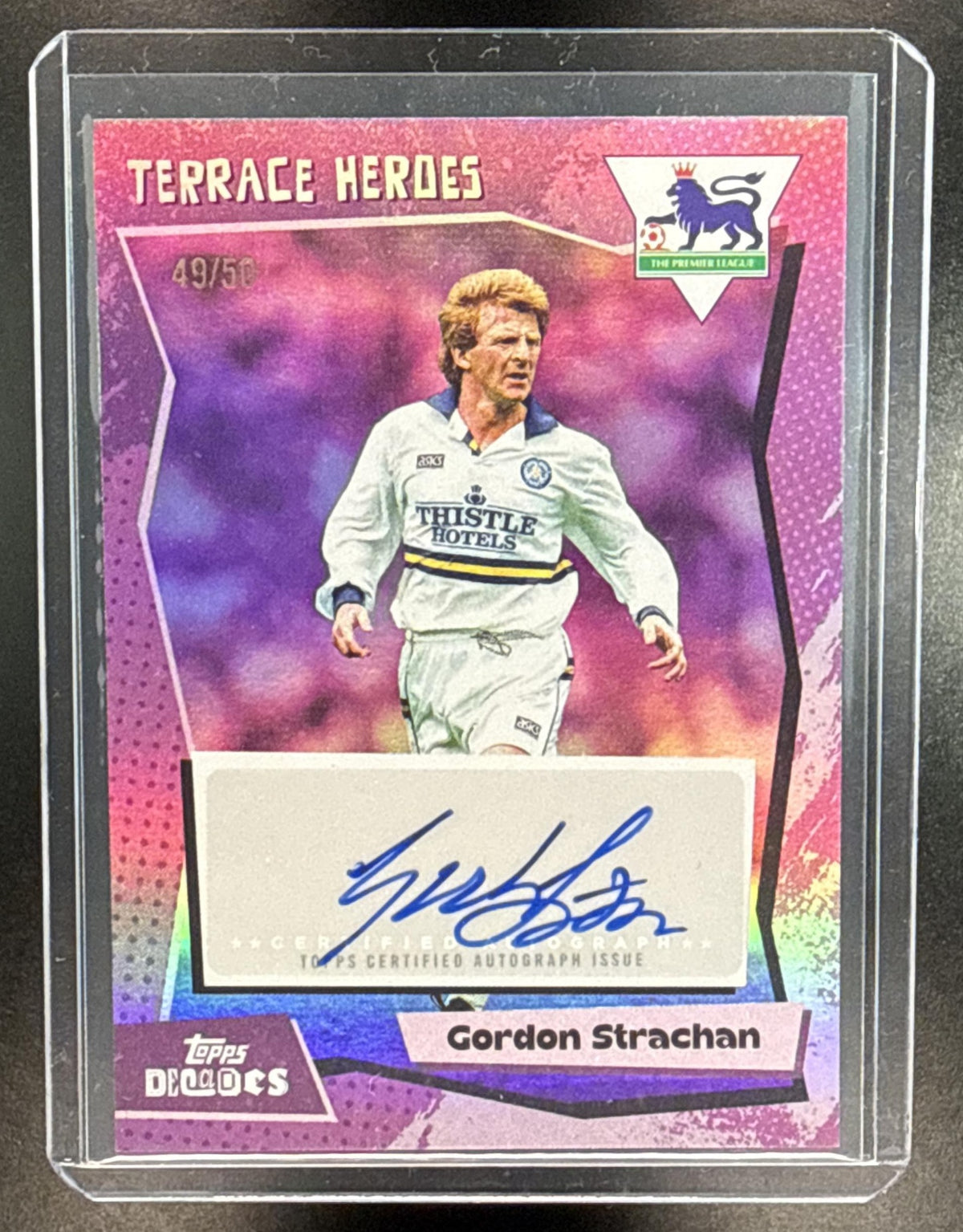 Gordon Strachan Topps PL 2026-27 Auto Gold Rainbow Foil /50 Coventry City