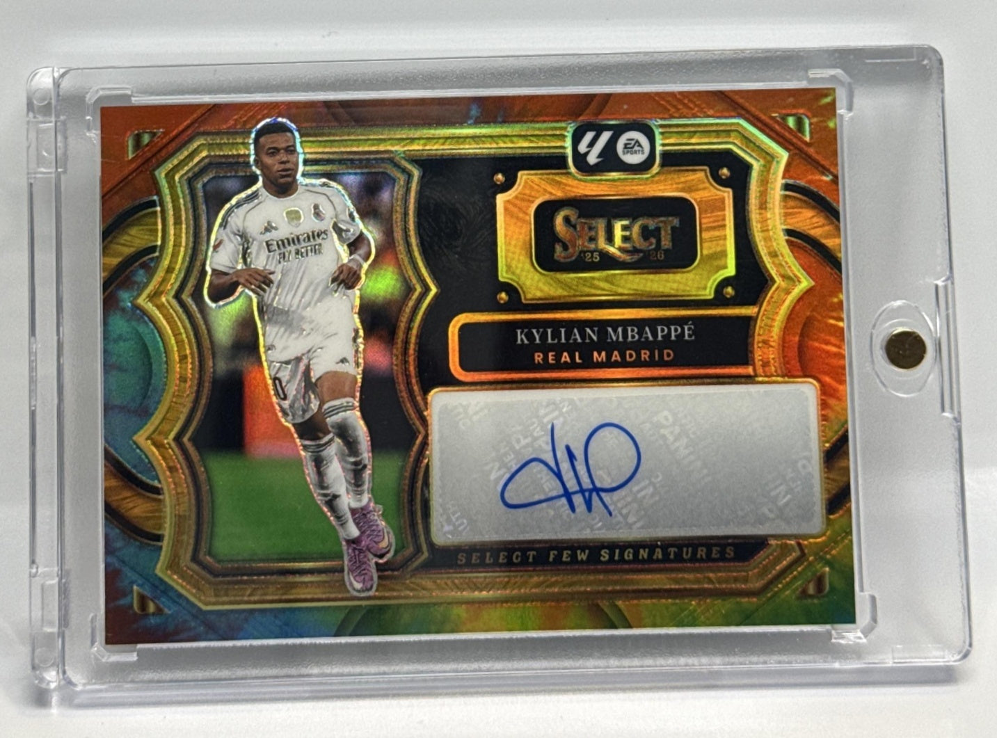 Kylian Mbappe Panini Select La Liga 2025-26 Tie-Dye Prizm /25 Auto Real Madrid
