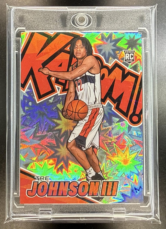 Tre Johnson III Panini Signature Series 2025-26 Kaboom RC SSP Washington Wizards