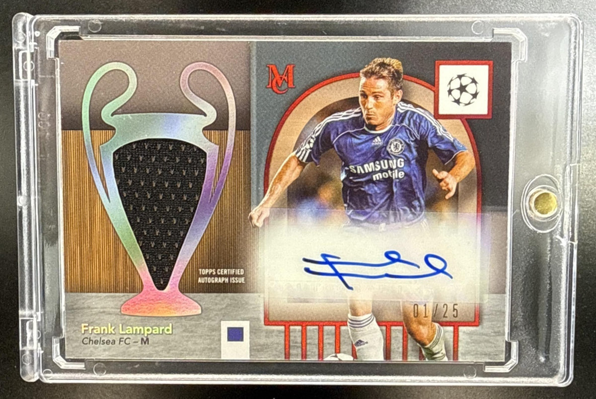 Frank Lampard Topps Museum Collection UCC 2024-25 Ruby /25 Auto Chelsea FC