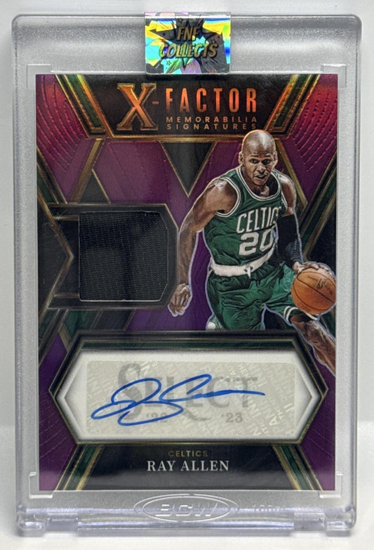 Ray Allen Panini Select 2022-23 Purple /49 MEM Auto Boston Celtics