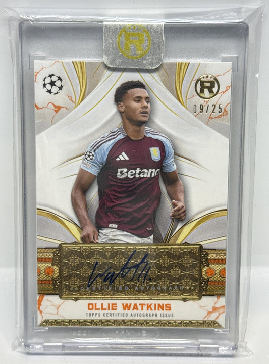 Ollie Watkins Topps Reverence UCC 2024-25 Auto Orange /25 Aston Villa